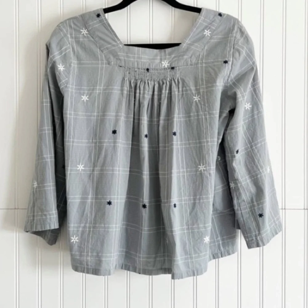 Madewell EmbroideredSwing Blouse Top - Picture 7 of 13